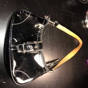 Black coach mini purse